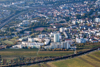 Vue aérienne de Du nord à Neustadt an der Weinstraße dans le département Rhénanie-Palatinat, Allemagne