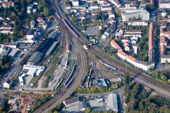 Vue oblique de Gleisdreieck à Neustadt an der Weinstraße dans le département Rhénanie-Palatinat, Allemagne