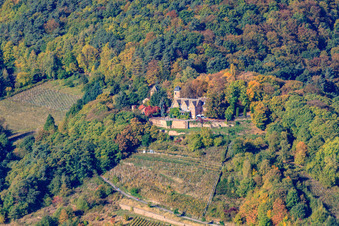 Vue aérienne de Auberge du château de Kropsburg à le quartier SaintMartin in Sankt Martin dans le département Rhénanie-Palatinat, Allemagne
