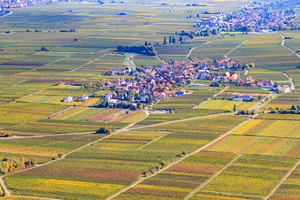 Vue aérienne de Village viticole de l'ouest à Flemlingen dans le département Rhénanie-Palatinat, Allemagne