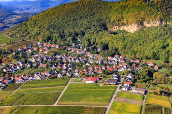 Photographie aérienne de Vue du village sous les falaises calcaires à Frankweiler dans le département Rhénanie-Palatinat, Allemagne