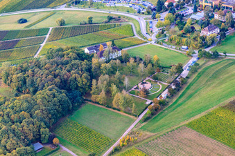 Vue aérienne de Mémorial du Palatinat pour les victimes de la psychiatrie nazie à Klingenmünster dans le département Rhénanie-Palatinat, Allemagne