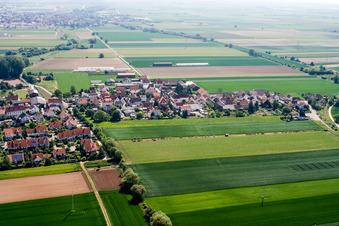 Vue aérienne de De l'ouest à le quartier Mörlheim in Landau in der Pfalz dans le département Rhénanie-Palatinat, Allemagne