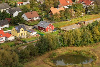 Vue aérienne de Gare, Vogesenstr à Kapsweyer dans le département Rhénanie-Palatinat, Allemagne