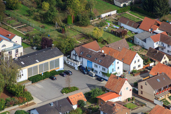 Vue aérienne de Raiffeisenstrasse à Minfeld dans le département Rhénanie-Palatinat, Allemagne