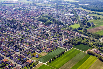Vue aérienne de Lieu du nord à Herxheim bei Landau dans le département Rhénanie-Palatinat, Allemagne
