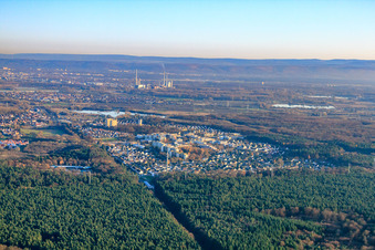 Vue aérienne de Quartier de Dorschberg vu de l'ouest à Wörth am Rhein dans le département Rhénanie-Palatinat, Allemagne