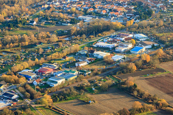 Vue aérienne de Parc industriel N à Wörth am Rhein dans le département Rhénanie-Palatinat, Allemagne
