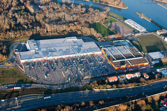 Photographie aérienne de Centre Luitpold à le quartier Maximiliansau in Wörth am Rhein dans le département Rhénanie-Palatinat, Allemagne