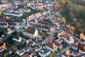Lauterbourg dans le département Bas Rhin, France vue du ciel