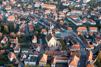 Enregistrement par drone de Lauterbourg dans le département Bas Rhin, France