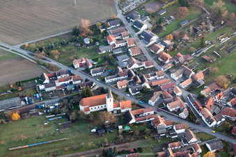 Scheibenhard dans le département Bas Rhin, France vue d'en haut
