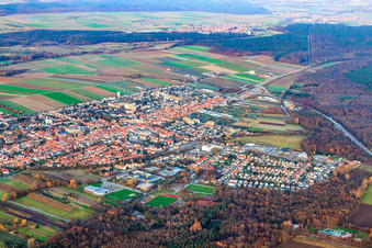 Photographie aérienne de Vue de la ville depuis le sud-ouest à Kandel dans le département Rhénanie-Palatinat, Allemagne