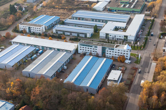 Vue aérienne de Rue Stockfeld à le quartier Rauental in Rastatt dans le département Bade-Wurtemberg, Allemagne