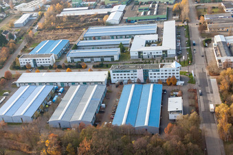 Vue aérienne de Rue Stockfeld à le quartier Rauental in Rastatt dans le département Bade-Wurtemberg, Allemagne