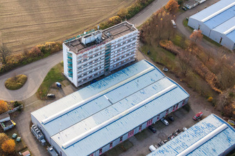 Vue aérienne de Parc industriel Rastatt à le quartier Rauental in Rastatt dans le département Bade-Wurtemberg, Allemagne