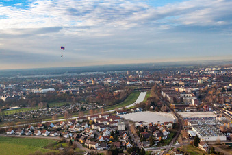 Vue aérienne de Dans la jambe à Rastatt dans le département Bade-Wurtemberg, Allemagne