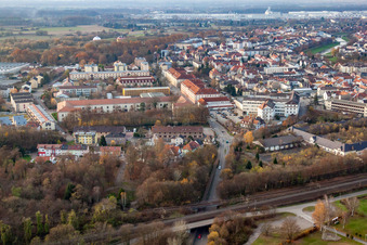 Vue aérienne de Rue Lützower à Rastatt dans le département Bade-Wurtemberg, Allemagne