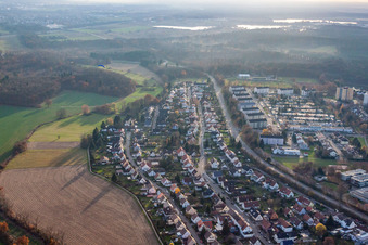 Vue aérienne de Rue Münchfeld à Rastatt dans le département Bade-Wurtemberg, Allemagne