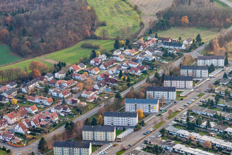 Photographie aérienne de Rue du Neckar à Rastatt dans le département Bade-Wurtemberg, Allemagne