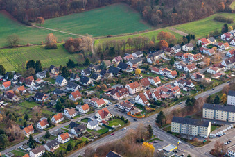 Vue aérienne de Badener Straße x Donaustr à Rastatt dans le département Bade-Wurtemberg, Allemagne