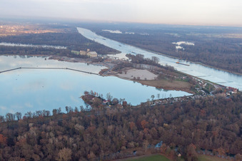 Vue aérienne de Seltz dans le département Bas Rhin, France