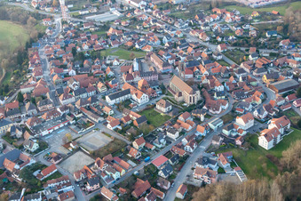 Photographie aérienne de Seltz dans le département Bas Rhin, France