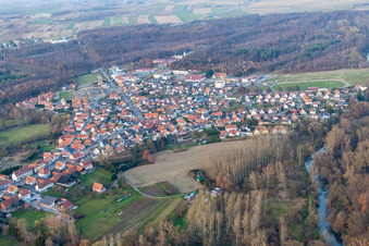 Vue oblique de Seltz dans le département Bas Rhin, France