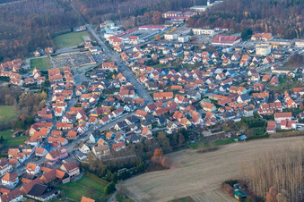 Seltz dans le département Bas Rhin, France d'en haut