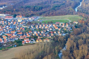 Seltz dans le département Bas Rhin, France hors des airs