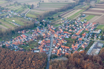 Schaffhouse-près-Seltz dans le département Bas Rhin, France vue d'en haut
