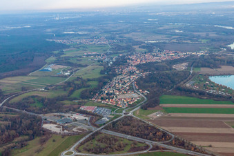 Image drone de Lauterbourg dans le département Bas Rhin, France