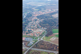 Lauterbourg dans le département Bas Rhin, France du point de vue du drone