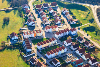 Vue aérienne de À Buchhhorst à Wörth am Rhein dans le département Rhénanie-Palatinat, Allemagne