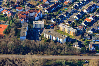 Vue aérienne de Landauerstr à Jockgrim dans le département Rhénanie-Palatinat, Allemagne