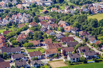 Vue aérienne de Rue Guttenberg à Kandel dans le département Rhénanie-Palatinat, Allemagne