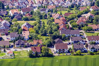 Vue aérienne de Rue Guttenberg à Kandel dans le département Rhénanie-Palatinat, Allemagne