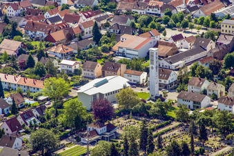 Vue aérienne de Église à Kandel dans le département Rhénanie-Palatinat, Allemagne