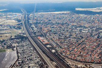 Hockenheim dans le département Bade-Wurtemberg, Allemagne hors des airs