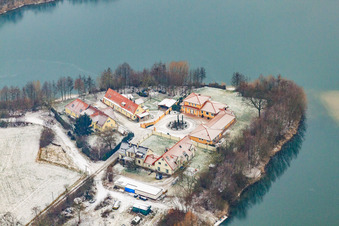 Vue aérienne de Deutschhof, au Deutschewühl à Speyer dans le département Rhénanie-Palatinat, Allemagne