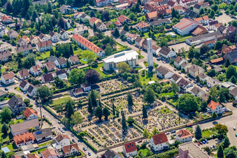 Photographie aérienne de Cimetière à Kandel dans le département Rhénanie-Palatinat, Allemagne