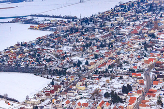 Vue aérienne de Du sud-ouest à Kandel dans le département Rhénanie-Palatinat, Allemagne