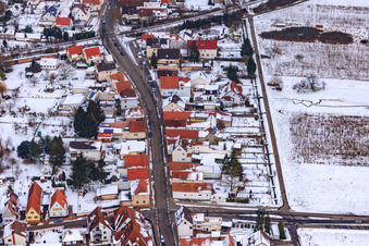 Vue oblique de Saarstraße à Kandel dans le département Rhénanie-Palatinat, Allemagne