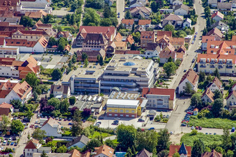 Vue aérienne de Hôtel de ville municipal Kandel à Kandel dans le département Rhénanie-Palatinat, Allemagne