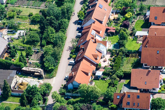 Vue aérienne de Dans le jardin d'herbes aromatiques à Kandel dans le département Rhénanie-Palatinat, Allemagne