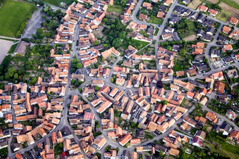 Vue aérienne de Turmstr à le quartier Büchelberg in Wörth am Rhein dans le département Rhénanie-Palatinat, Allemagne