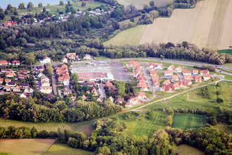 Vue aérienne de Lauterbourg dans le département Bas Rhin, France