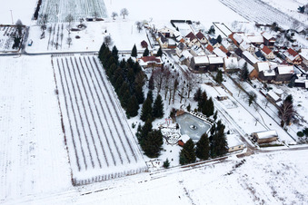 Photographie aérienne de Jardin d'ornement à Erlenbach bei Kandel dans le département Rhénanie-Palatinat, Allemagne