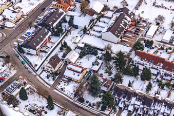 Photographie aérienne de Guttenbergstraße sous la neige à Kandel dans le département Rhénanie-Palatinat, Allemagne