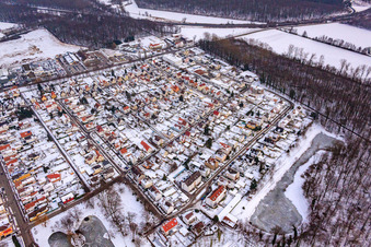 Vue oblique de Colonie de Garden City à Kandel dans le département Rhénanie-Palatinat, Allemagne